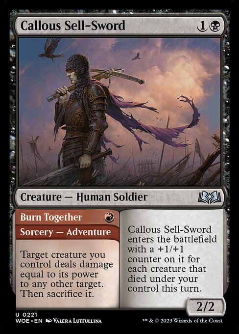 Callous Sell-Sword // Burn Together - FOIL