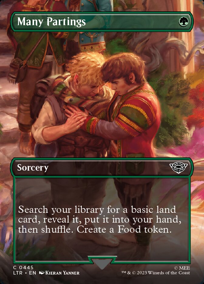 This Is An Image Of The Magic The Gathering Card Many Partings From The Set The Lord of the Rings: Tales of Middle-earth - Designed By Artist Dmitry Burmak