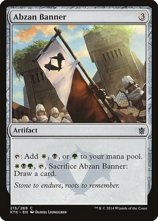 This Is An Image Of The Magic The Gathering Card Abzan Banner From The Set Khans of Tarkir - Designed By Artist Daniel Ljunggren