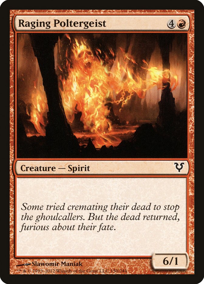 This Is An Image Of The Magic The Gathering Card Raging Poltergeist From The Set Avacyn Restored - Designed By Artist Slawomir Maniak