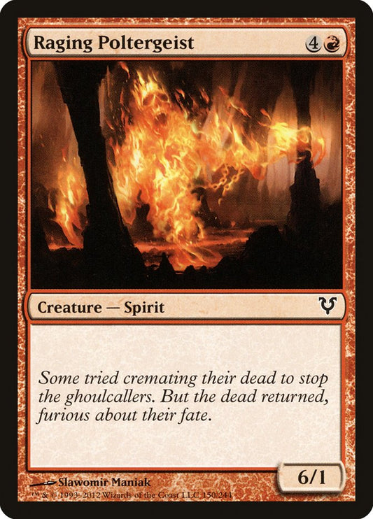 This Is An Image Of The Magic The Gathering Card Raging Poltergeist From The Set Avacyn Restored - Designed By Artist Slawomir Maniak