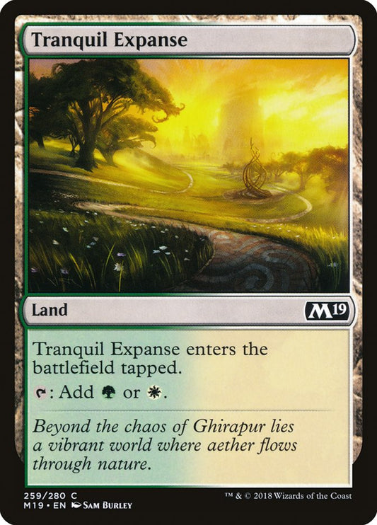 This Is An Image Of The Magic The Gathering Card Tranquil Expanse From The Set Commander 2018 - Designed By Artist Cliff Childs