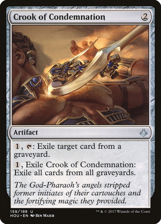 This Is An Image Of The Magic The Gathering Card Crook of Condemnation From The Set Hour of Devastation - Designed By Artist Ben Maier