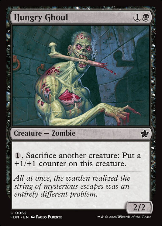 This Is An Image Of The Magic The Gathering Card Hungry Ghoul From The Set Foundations - Designed By Artist Paolo Parente