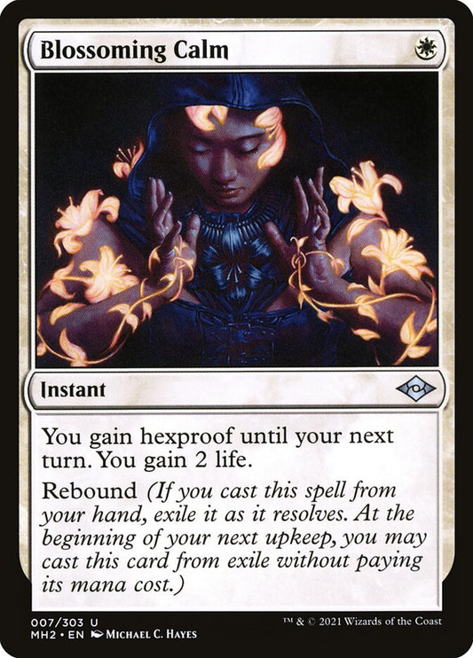 This Is An Image Of The Magic The Gathering Card Blossoming Calm From The Set Modern Horizons 2 - Designed By Artist Michael C. Hayes