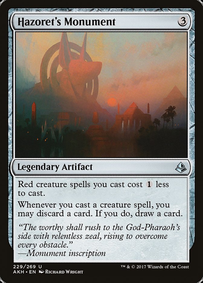 This Is An Image Of The Magic The Gathering Card Hazoret's Monument From The Set Dominaria United Commander - Designed By Artist Richard Wright