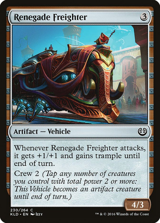 This Is An Image Of The Magic The Gathering Card Renegade Freighter From The Set Kaladesh - Designed By Artist Izzy