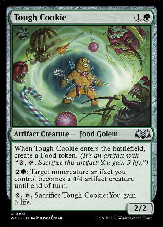 This Is An Image Of The Magic The Gathering Card Tough Cookie From The Set Wilds of Eldraine - Designed By Artist Milivoj Ćeran