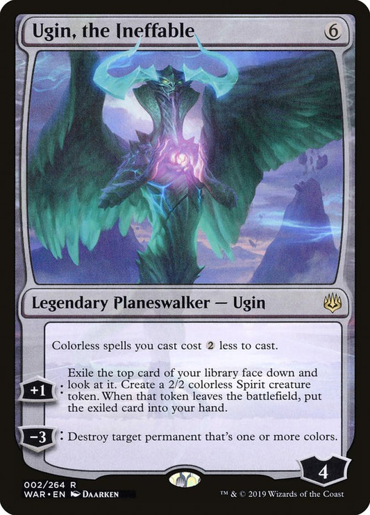 This Is An Image Of The Magic The Gathering Card Ugin, the Ineffable From The Set Commander Masters - Designed By Artist Daarken