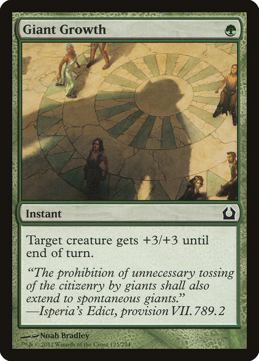 This Is An Image Of The Magic The Gathering Card Giant Growth From The Set Foundations - Designed By Artist Matt Cavotta