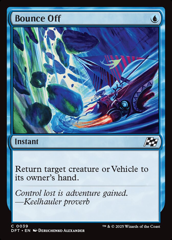 This Is An Image Of The Magic The Gathering Card Bounce Off From The Set Aetherdrift - Designed By Artist Deruchenko Alexander