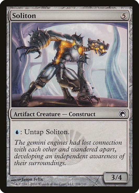 This Is An Image Of The Magic The Gathering Card Soliton From The Set Scars of Mirrodin - Designed By Artist Jason Felix