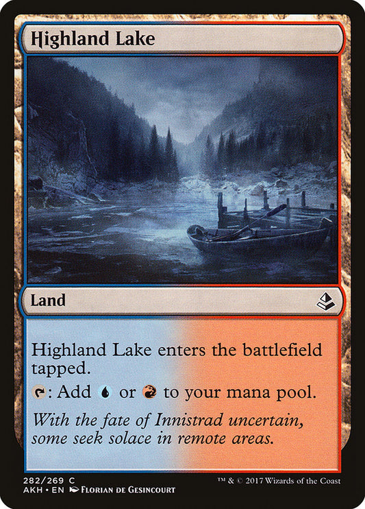 This Is An Image Of The Magic The Gathering Card Highland Lake From The Set Commander 2019 - Designed By Artist Noah Bradley