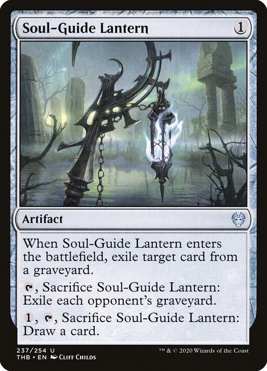 This Is An Image Of The Magic The Gathering Card Soul-Guide Lantern From The Set Foundations - Designed By Artist Iris Compiet