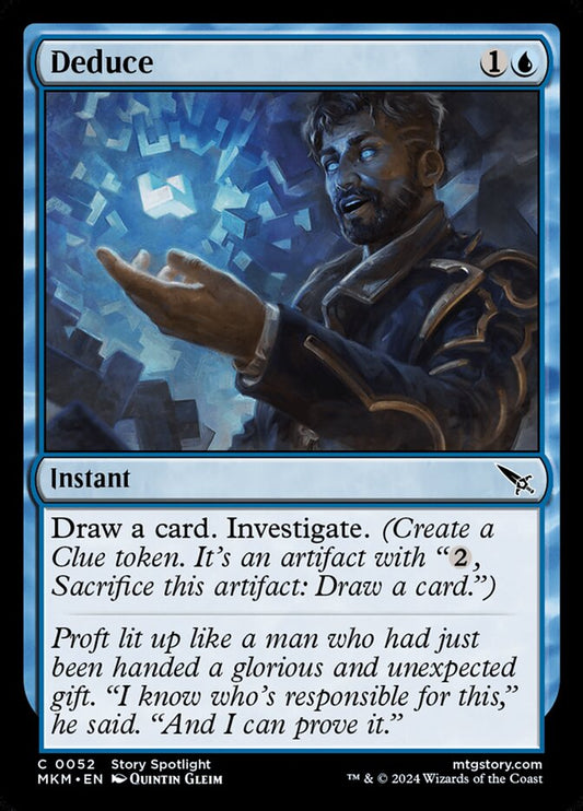 This Is An Image Of The Magic The Gathering Card Deduce From The Set Murders at Karlov Manor - Designed By Artist Quintin Gleim