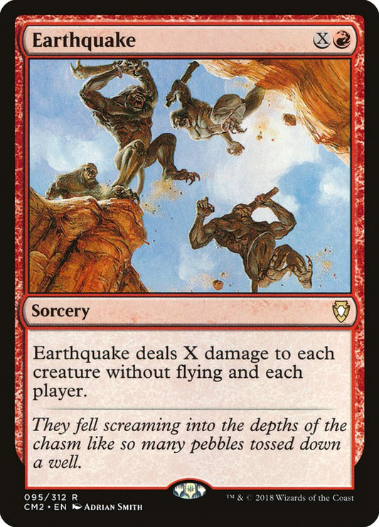 This Is An Image Of The Magic The Gathering Card Earthquake From The Set Commander Anthology Volume II - Designed By Artist Adrian Smith