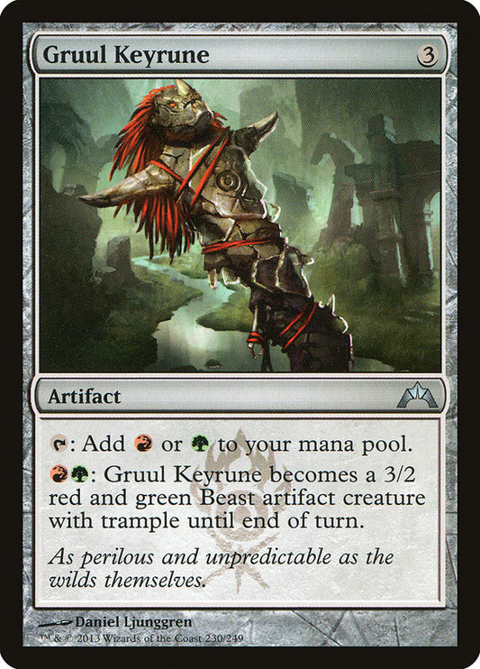 This Is An Image Of The Magic The Gathering Card Gruul Keyrune From The Set Gatecrash - Designed By Artist Daniel Ljunggren