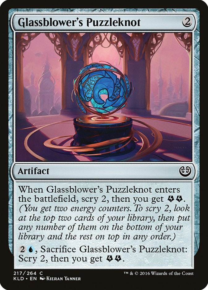 This Is An Image Of The Magic The Gathering Card Glassblower's Puzzleknot From The Set Kaladesh - Designed By Artist Kieran Yanner