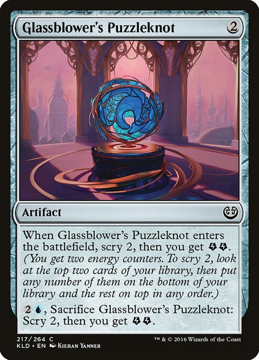 This Is An Image Of The Magic The Gathering Card Glassblower's Puzzleknot From The Set Kaladesh - Designed By Artist Kieran Yanner
