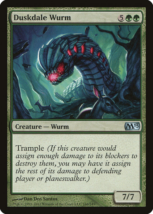 This Is An Image Of The Magic The Gathering Card Duskdale Wurm From The Set Iconic Masters - Designed By Artist Dan Dos Santos