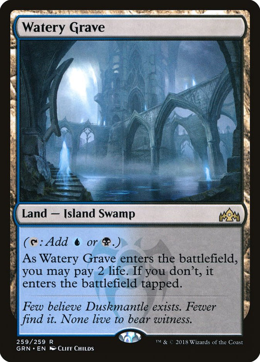 This Is An Image Of The Magic The Gathering Card Watery Grave From The Set Ravnica Remastered - Designed By Artist Rob Alexander