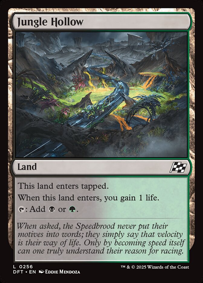 This Is An Image Of The Magic The Gathering Card Jungle Hollow From The Set Tarkir: Dragonstorm - Designed By Artist Cristi Balanescu