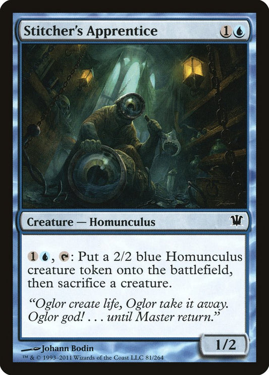 This Is An Image Of The Magic The Gathering Card Stitcher's Apprentice From The Set Ultimate Masters - Designed By Artist Johann Bodin