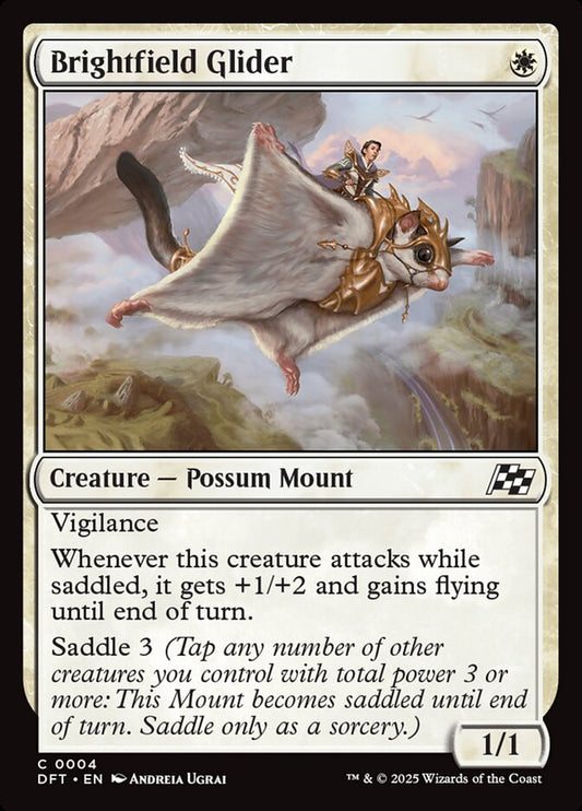 This Is An Image Of The Magic The Gathering Card Brightfield Glider From The Set Aetherdrift - Designed By Artist Andreia Ugrai