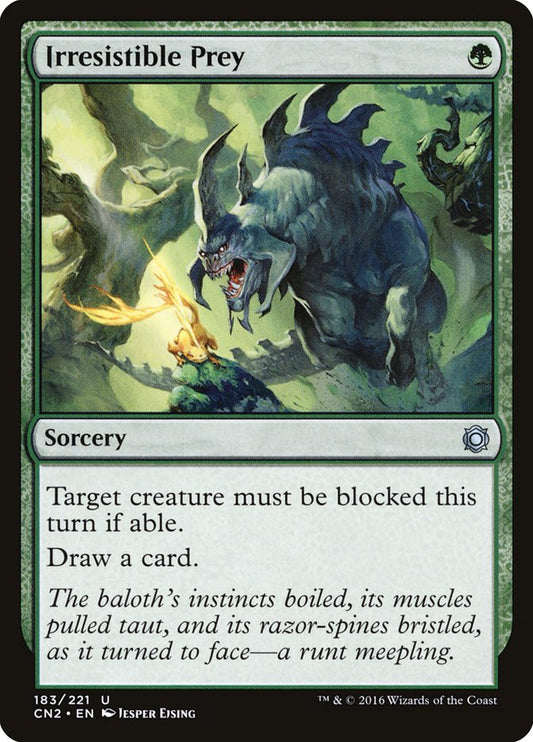 This Is An Image Of The Magic The Gathering Card Irresistible Prey From The Set Jumpstart - Designed By Artist Jesper Ejsing