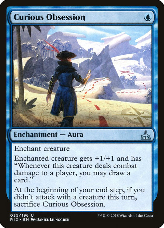 This Is An Image Of The Magic The Gathering Card Curious Obsession From The Set Jumpstart - Designed By Artist Daniel Ljunggren