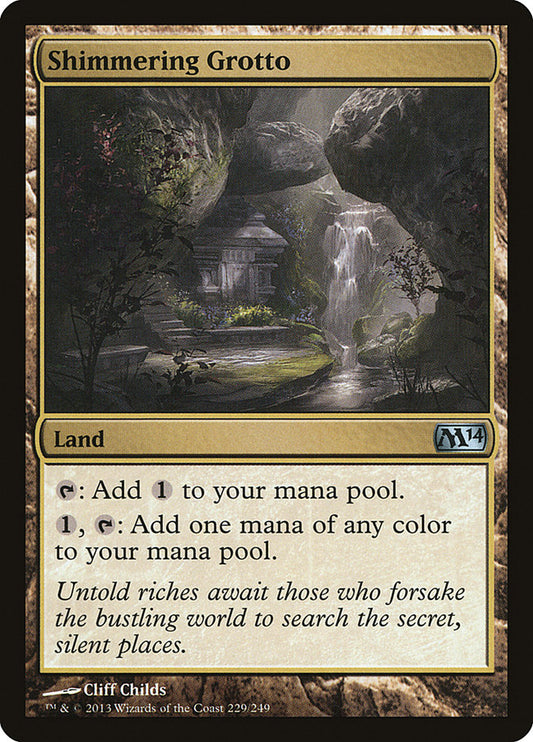 This Is An Image Of The Magic The Gathering Card Shimmering Grotto From The Set Iconic Masters - Designed By Artist Cliff Childs