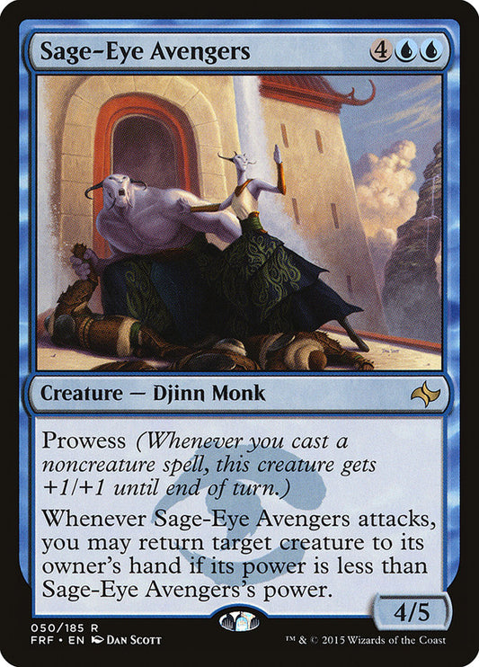 This Is An Image Of The Magic The Gathering Card Sage-Eye Avengers From The Set Duel Decks: Mind vs. Might - Designed By Artist Dan Murayama Scott