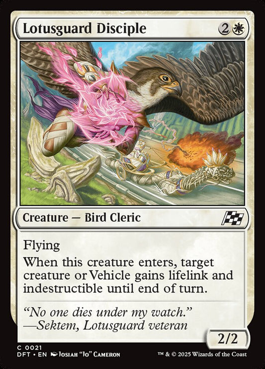 This Is An Image Of The Magic The Gathering Card Lotusguard Disciple From The Set Aetherdrift - Designed By Artist Josiah "Jo" Cameron