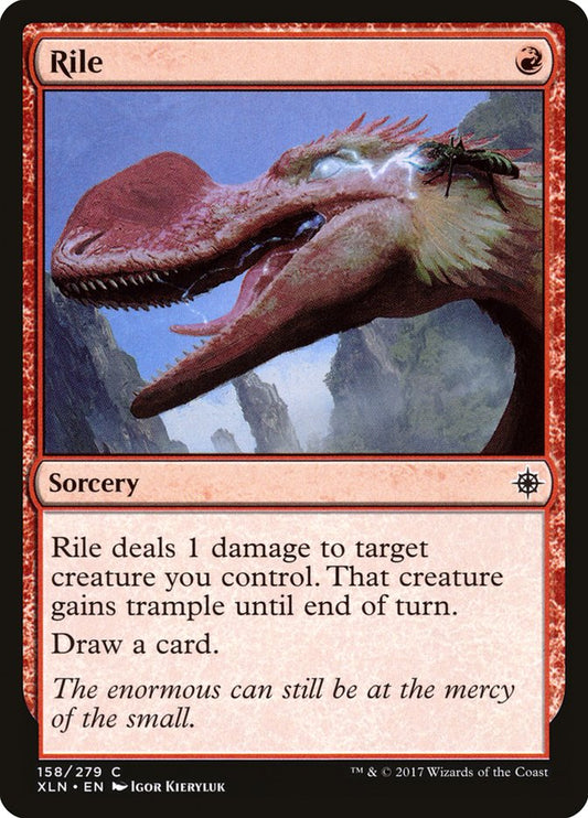 This Is An Image Of The Magic The Gathering Card Rile From The Set Forgotten Realms Commander - Designed By Artist Igor Kieryluk