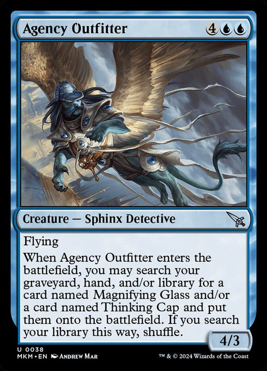 This Is An Image Of The Magic The Gathering Card Agency Outfitter From The Set Murders at Karlov Manor - Designed By Artist Andrew Mar