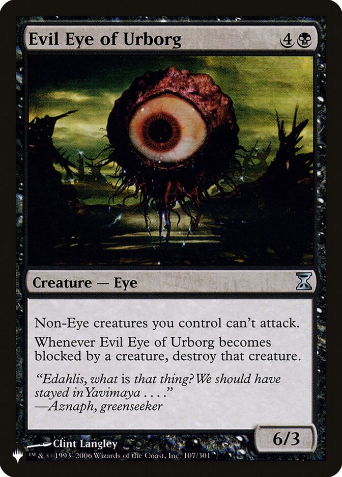 This Is An Image Of The Magic The Gathering Card Evil Eye of Urborg From The Set Time Spiral - Designed By Artist Clint Langley