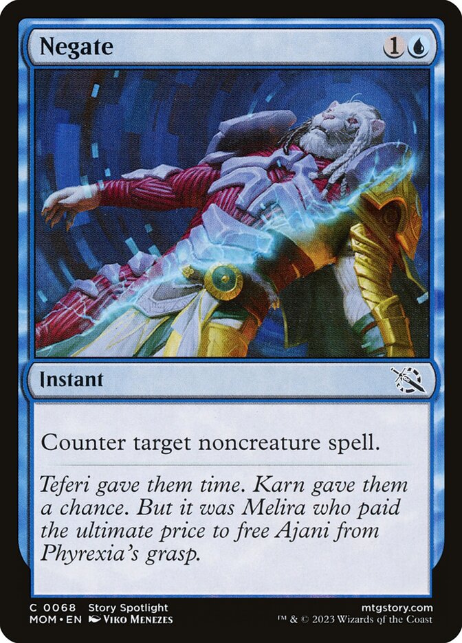This Is An Image Of The Magic The Gathering Card Negate From The Set Foundations - Designed By Artist Magali Villeneuve