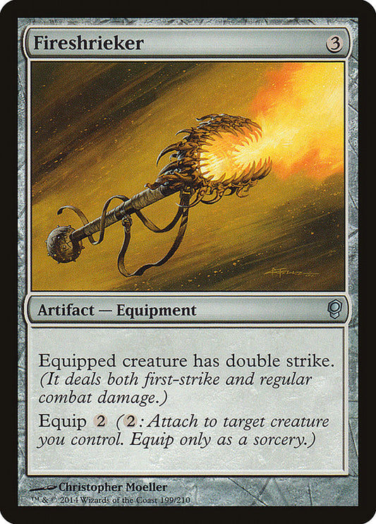 This Is An Image Of The Magic The Gathering Card Fireshrieker From The Set Foundations - Designed By Artist Christopher Moeller