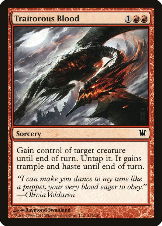 This Is An Image Of The Magic The Gathering Card Traitorous Blood From The Set Innistrad - Designed By Artist Raymond Swanland