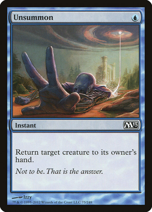 This Is An Image Of The Magic The Gathering Card Unsummon From The Set Foundations - Designed By Artist Ron Spencer