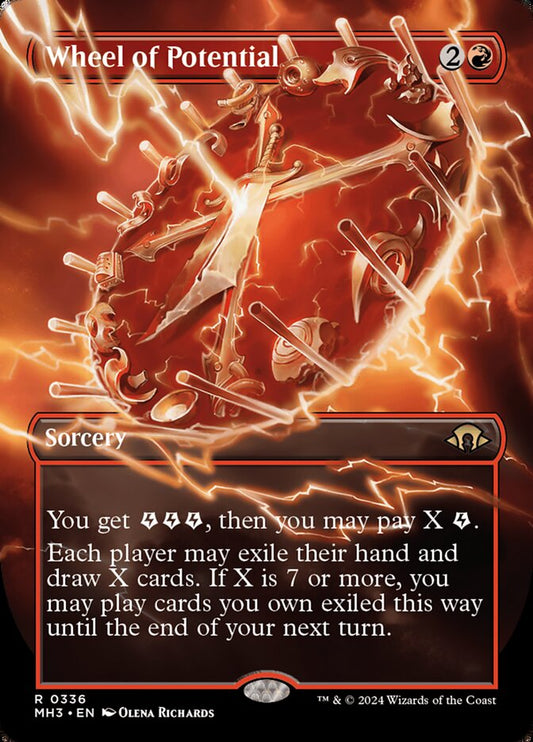 This Is An Image Of The Magic The Gathering Card Wheel of Potential From The Set Modern Horizons 3 - Designed By Artist Drew Baker