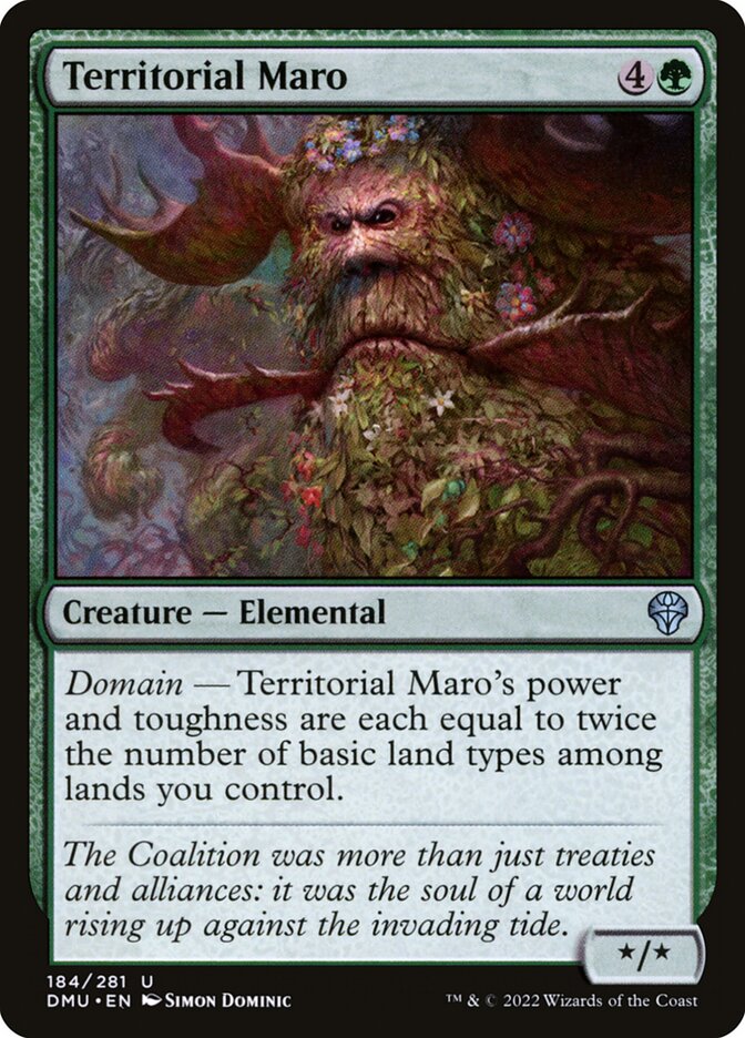 This Is An Image Of The Magic The Gathering Card Territorial Maro From The Set Dominaria United - Designed By Artist Simon Dominic