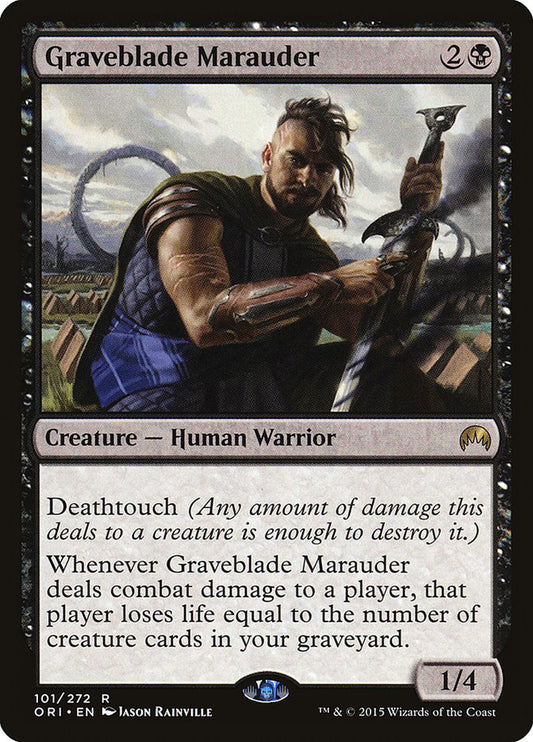 This Is An Image Of The Magic The Gathering Card Graveblade Marauder From The Set Double Masters 2022 - Designed By Artist Jason Rainville