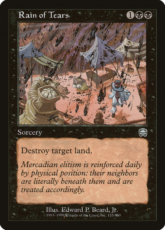 This Is An Image Of The Magic The Gathering Card Rain of Tears From The Set Tenth Edition - Designed By Artist Eric Peterson