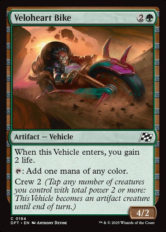 This Is An Image Of The Magic The Gathering Card Veloheart Bike From The Set Aetherdrift - Designed By Artist Anthony Devine