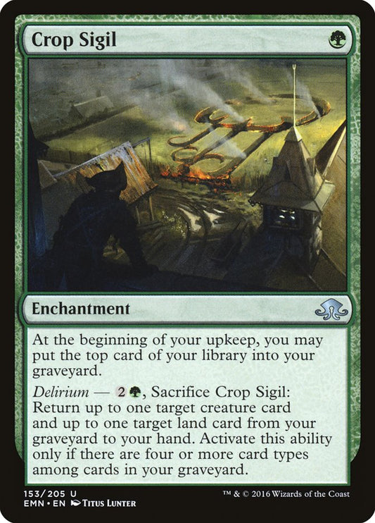 This Is An Image Of The Magic The Gathering Card Crop Sigil From The Set Eldritch Moon - Designed By Artist Titus Lunter