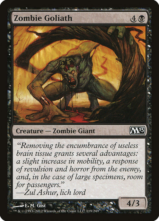 This Is An Image Of The Magic The Gathering Card Zombie Goliath From The Set Conspiracy - Designed By Artist E. M. Gist