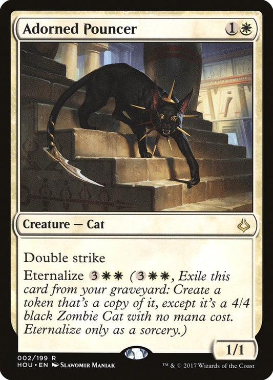 This Is An Image Of The Magic The Gathering Card Adorned Pouncer From The Set Hour of Devastation - Designed By Artist Slawomir Maniak