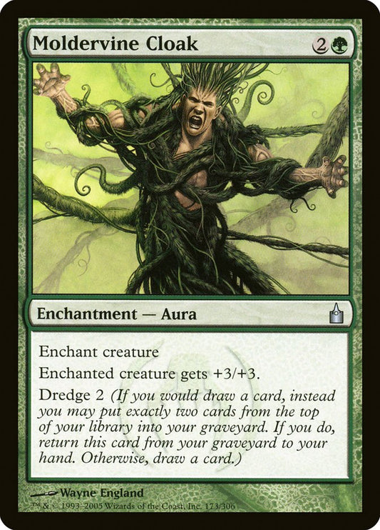 This Is An Image Of The Magic The Gathering Card Moldervine Cloak From The Set Ravnica Remastered - Designed By Artist Wayne England