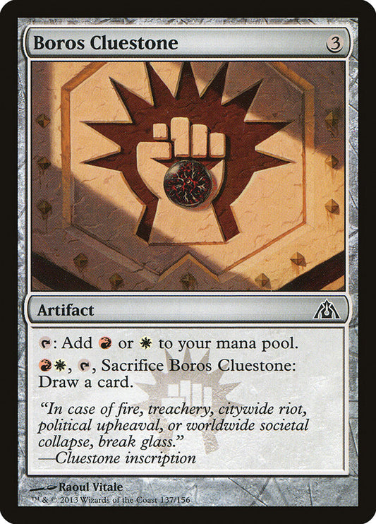 This Is An Image Of The Magic The Gathering Card Boros Cluestone From The Set Commander Anthology Volume II - Designed By Artist Raoul Vitale